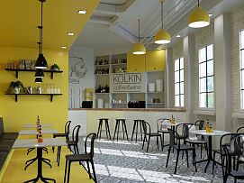 Kolkin咖啡&葡萄酒吧之整体空间设计效果图