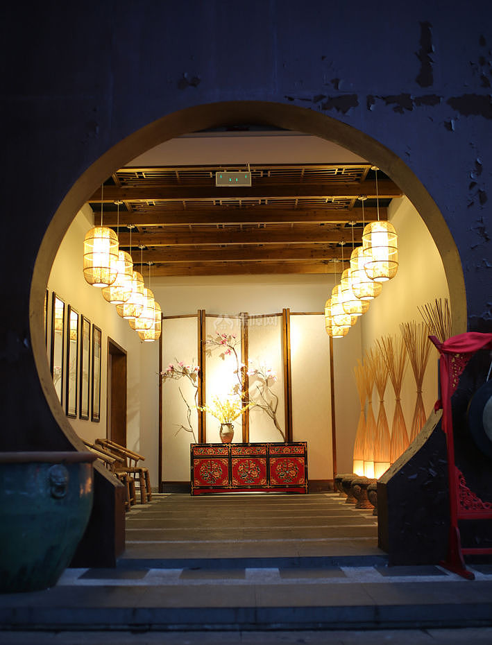 “大囍”川菜馆之圆拱大门设计效果图