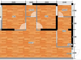 125㎡中式三居之户型图