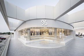 %咖啡廳之外觀全景裝修圖