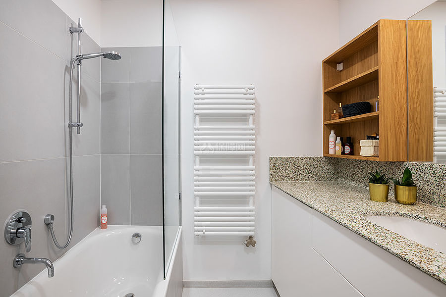 85㎡现代公寓之卫浴装潢设计效果图