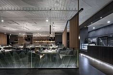 百鹭里火锅料理店之服务台设计效果图