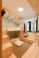 45㎡现代小户型之儿童房高低床设计效果图