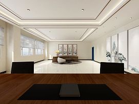 现代风格办公室之总经理办公室设计效果图