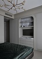 170㎡轻奢美式三居之主卧电视柜设计效果图