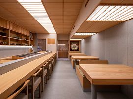 日本紙鶴咖啡館之大廳整體設計效果圖