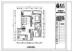 100㎡現(xiàn)代住宅之平面布置圖
