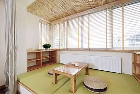 86㎡日式住宅之阳台榻榻米设计效果图