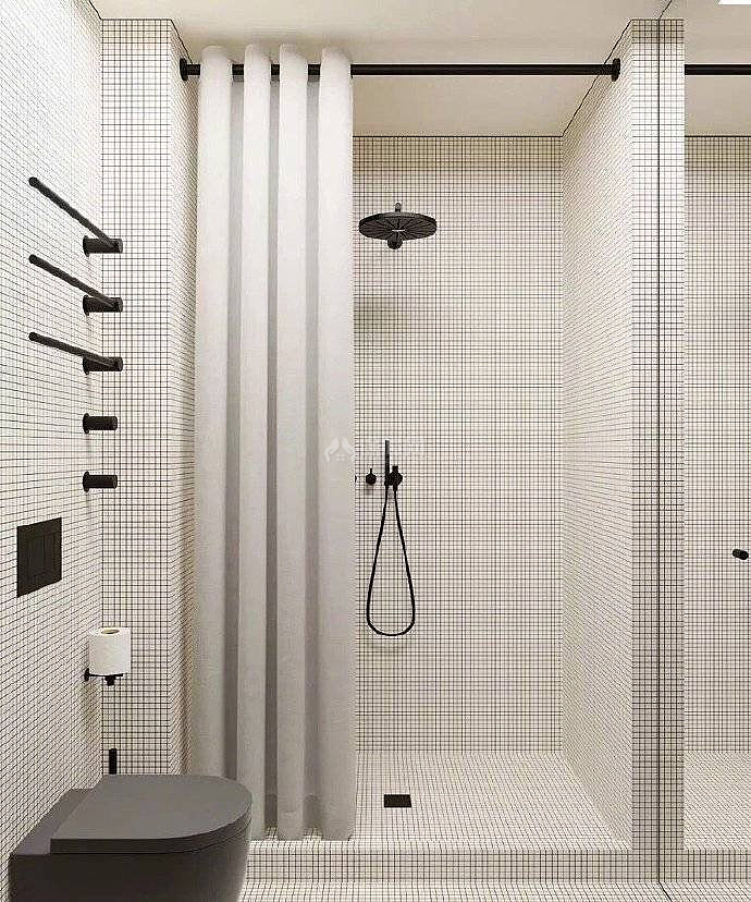 66㎡现代公寓之卫浴设计效果图