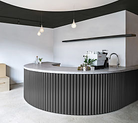 Juice理發(fā)店咖啡廳吧臺(tái)裝修效果圖