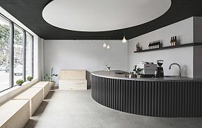 Juice理發(fā)店咖啡區(qū)裝修效果圖