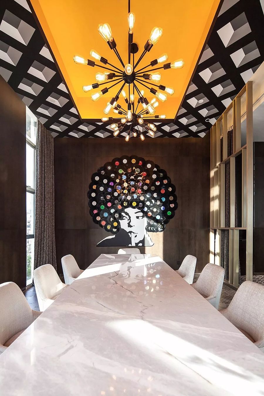 ROCK艺术酒店之大堂餐桌设计效果图