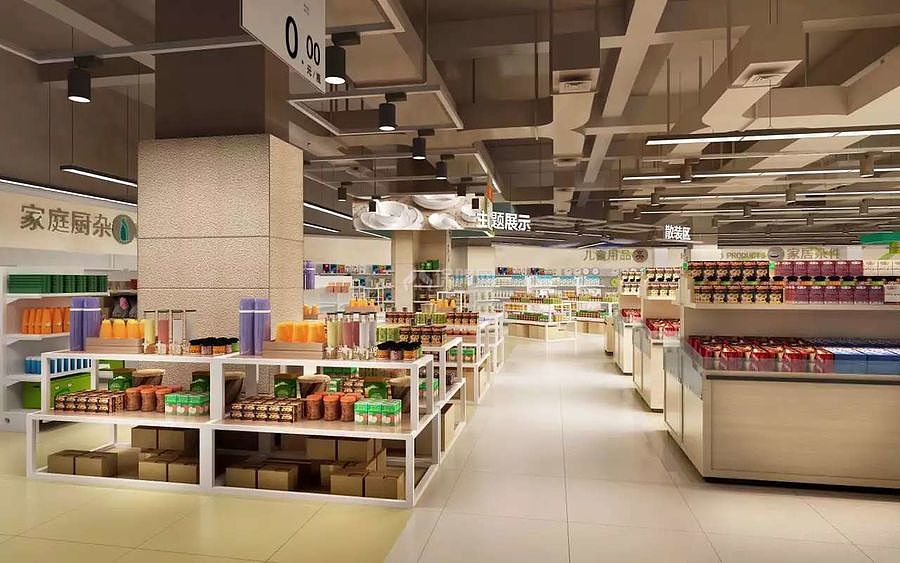 黄山超市厨房用品区设计效果图