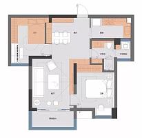 兩室混搭戶型圖