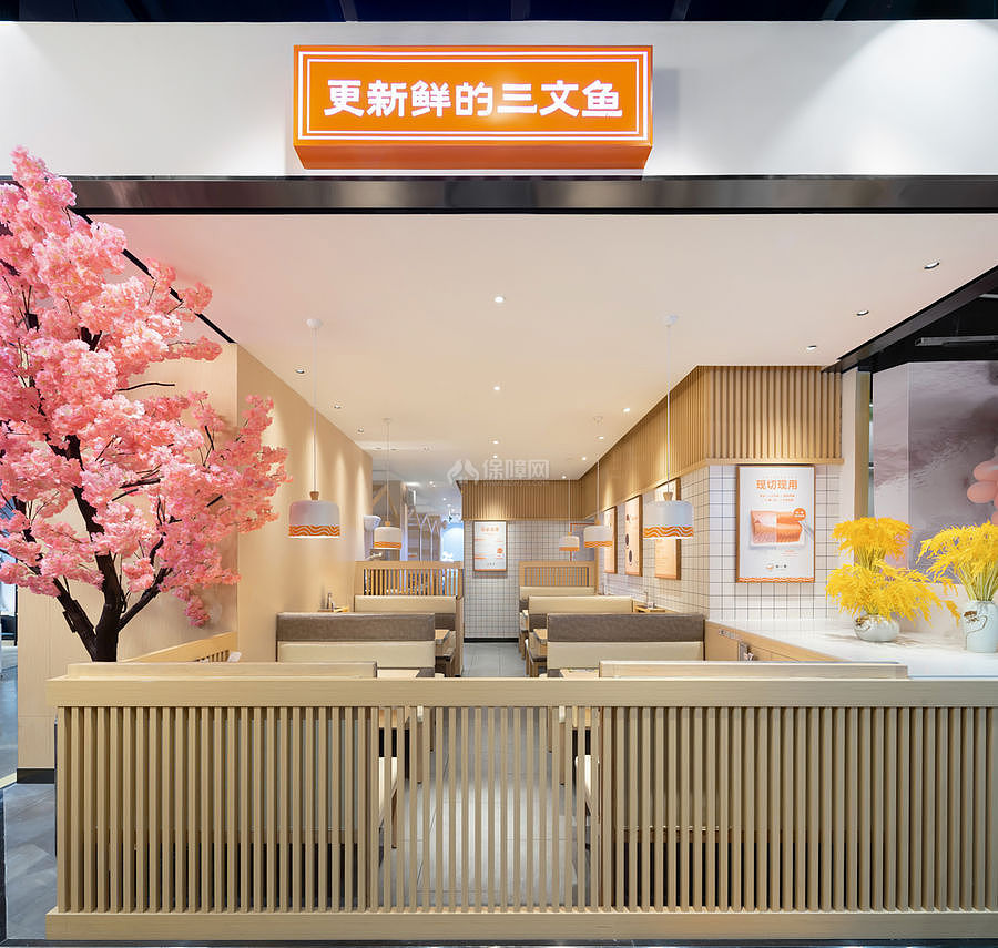 新一番料理店座位隔斷設(shè)計(jì)效果圖