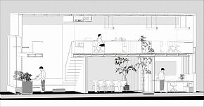 Muxin Studio辦公室剖面圖