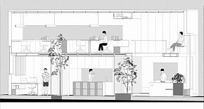 Muxin Studio辦公室剖面圖