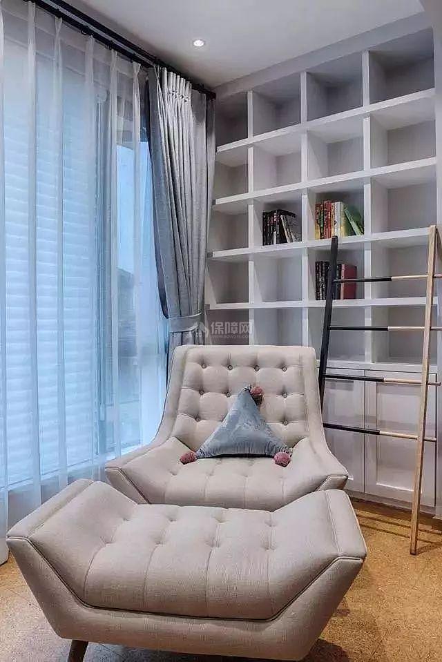北欧复式书房懒人沙发效果图
