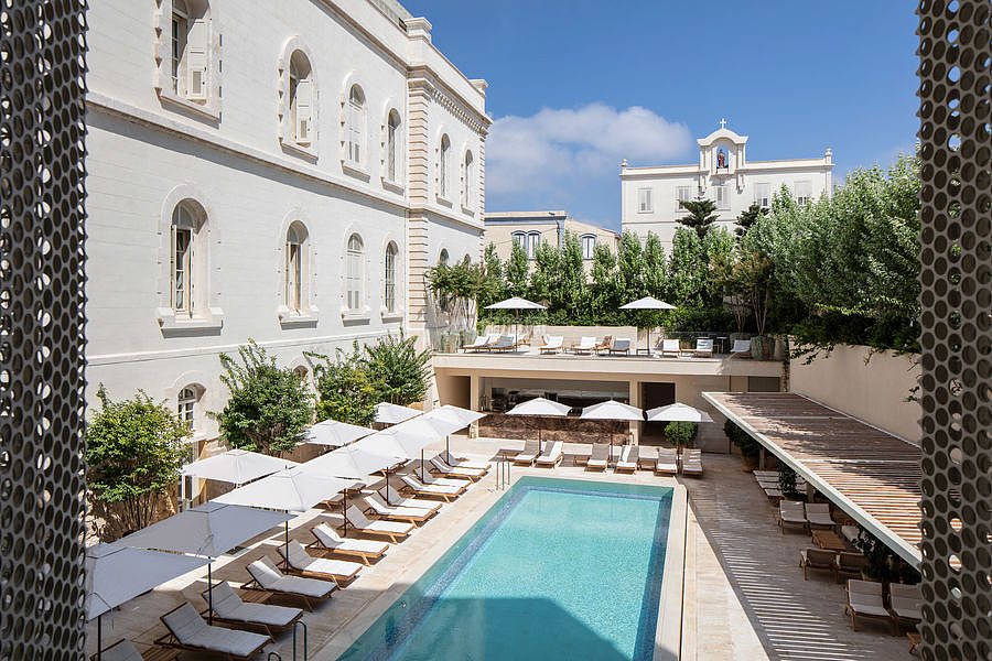 Jaffa酒店游泳池设计布置效果图