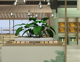 皇家果匯水果店展示柜設(shè)計(jì)效果圖