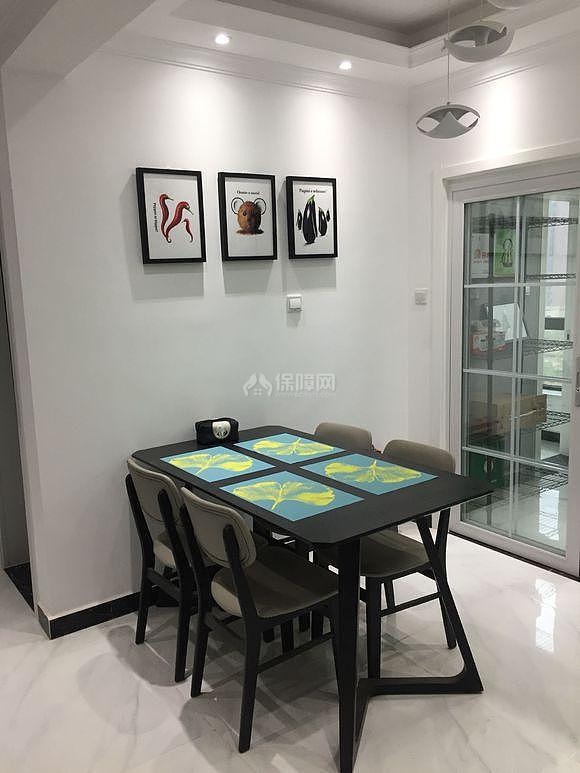 简约黑白灰餐厅装修效果图