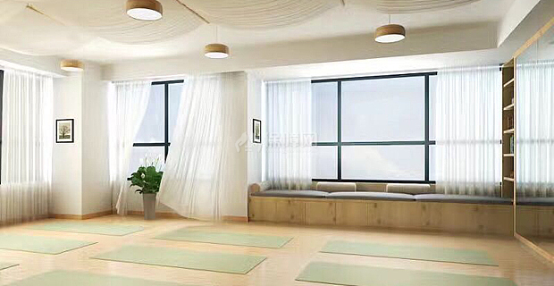 禾瑜伽生活健身馆瑜伽室装修效果图