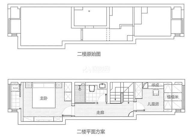 小復(fù)式樓二層平面布置圖