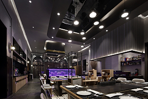 雅瑪花式鐵板燒店大廳整體格局設(shè)計(jì)