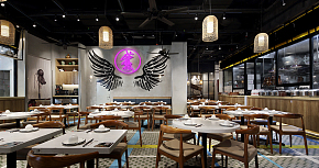 日日香鵝肉飯店大廳燈光設(shè)計(jì)效果圖