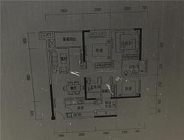 95平现代风三居户型图
