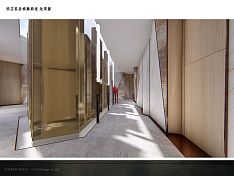 和平酒店客房楼梯走廊效果图