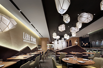 原石牛扒龙岗店用餐区整体效果图