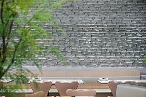 漿·凝餐飲店磚墻設計效果圖