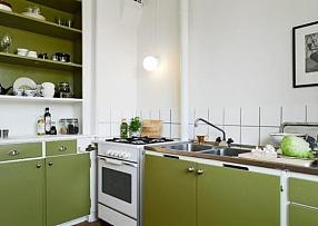 60平清新小户型厨房橱柜设计