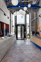 FanFood主題餐廳入門地板裝潢效果圖