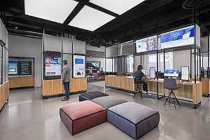 NetApp科技公司办公室办公区布置效果图