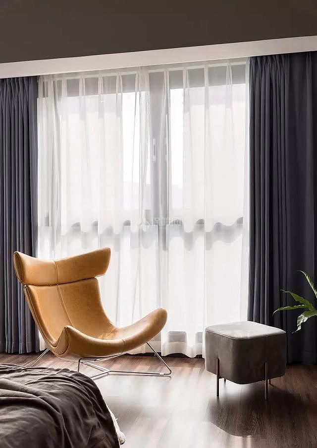 146平方米现代主卧窗帘装饰效果图