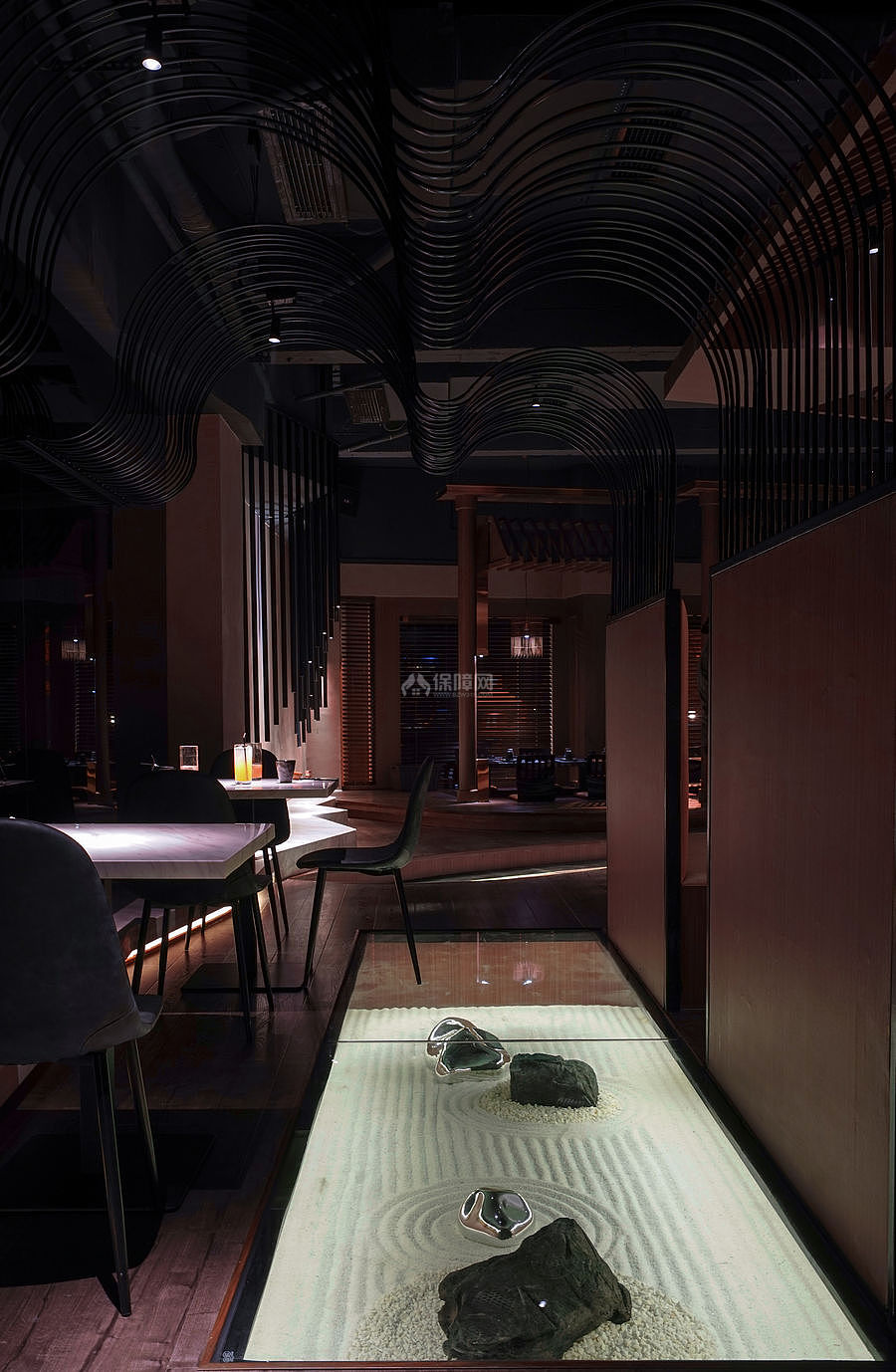 Make精致料理餐廳用餐處頂部設(shè)計效果圖