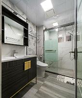 100平方现代简约风浴室装修效果图