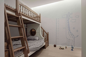 185㎡现代极简复式儿童房装修设计效果图