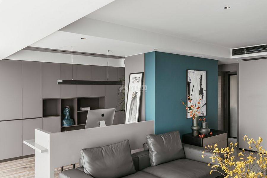 150㎡舒适现代客厅沙发背景墙设计效果图