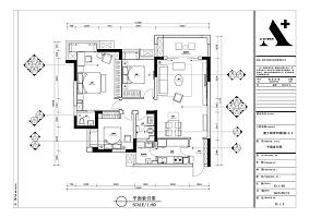 132m2現(xiàn)代極簡(jiǎn)風(fēng)三室平面布置圖