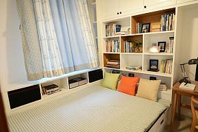 80平紧凑型客卧兼书房设计效果图