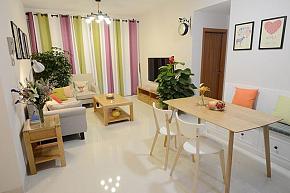 80平紧凑型客餐厅效果图