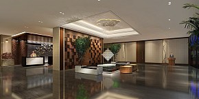 蘭州簡(jiǎn)約度假酒店等待大廳設(shè)計(jì)效果圖
