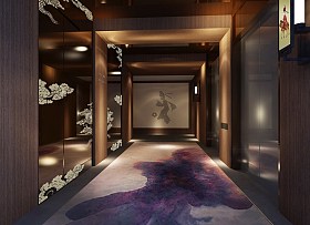蘭州簡約度假酒店過道裝修效果圖