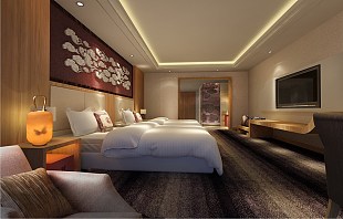 蘭州簡約度假酒店客房裝修效果圖