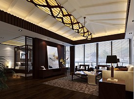 內(nèi)江酒店客房客廳裝修設(shè)計(jì)