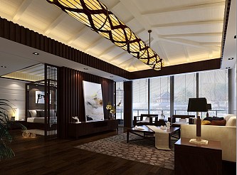 內(nèi)江酒店客房客廳裝修設(shè)計