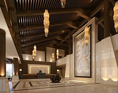 內(nèi)江酒店大堂吊頂設(shè)計效果圖